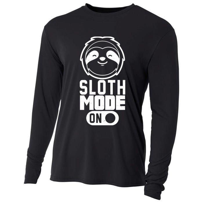 Funny Sloth Mode On Cooling Performance Long Sleeve Crew