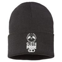 Funny Sloth Mode On Sustainable Knit Beanie