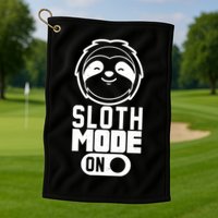 Funny Sloth Mode On Golf Towel