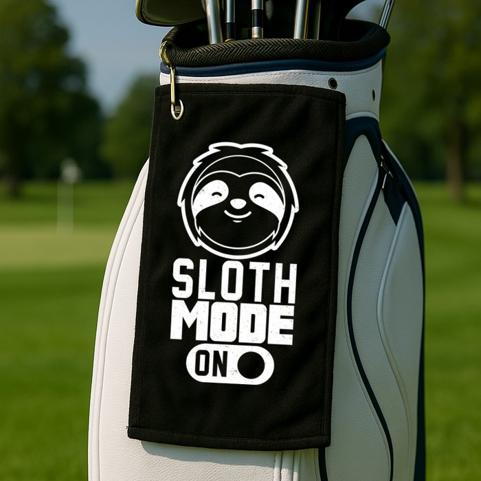 Funny Sloth Mode On Golf Towel