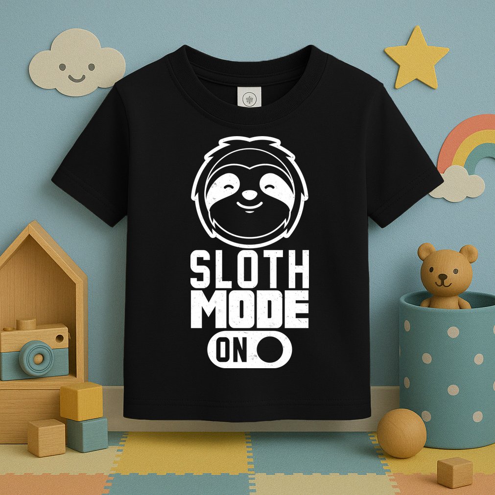 Funny Sloth Mode On Toddler T-Shirt