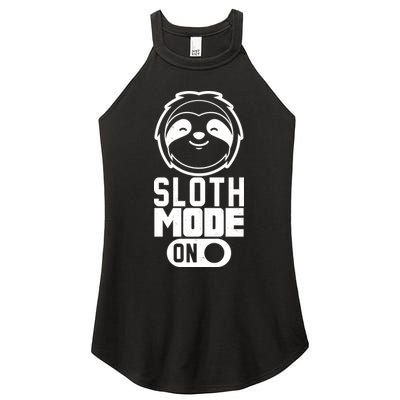 Funny Sloth Mode On Women's Perfect Tri Rocker Tank
