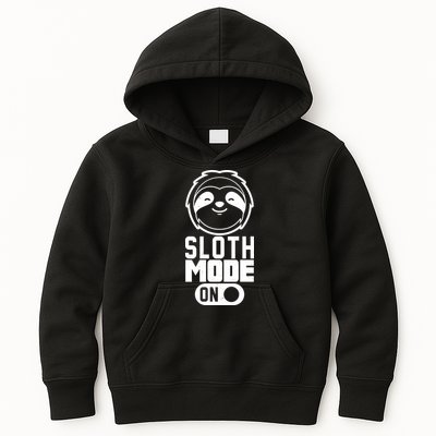 Funny Sloth Mode On Kids Hoodie