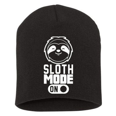 Funny Sloth Mode On Short Acrylic Beanie