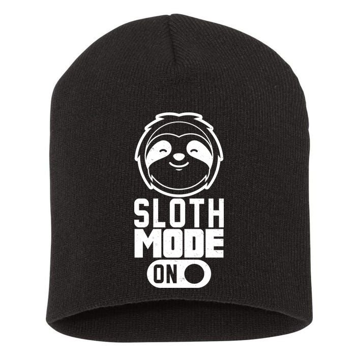 Funny Sloth Mode On Short Acrylic Beanie