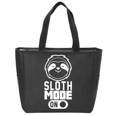 Funny Sloth Mode On Zip Tote Bag