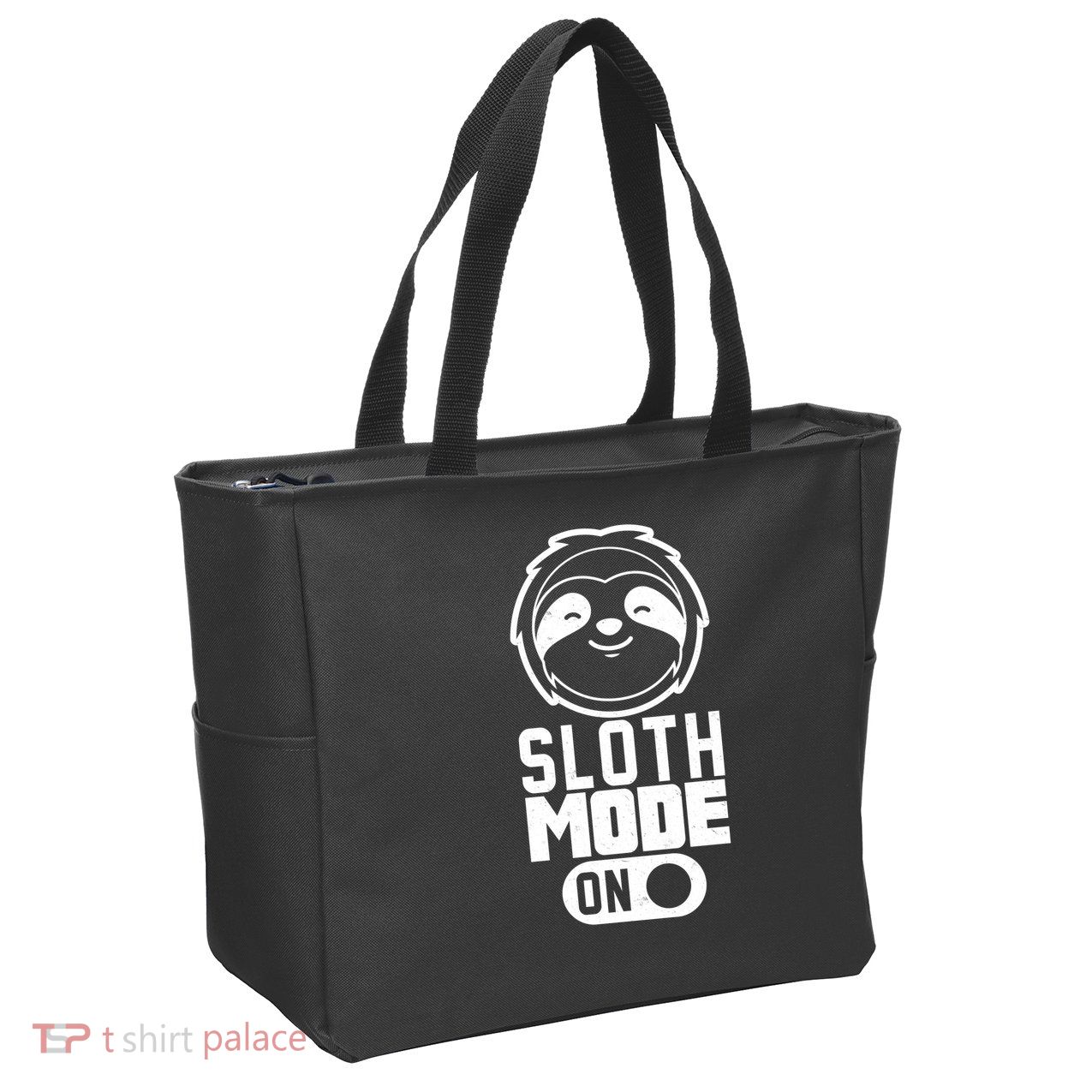 Funny Sloth Mode On Zip Tote Bag