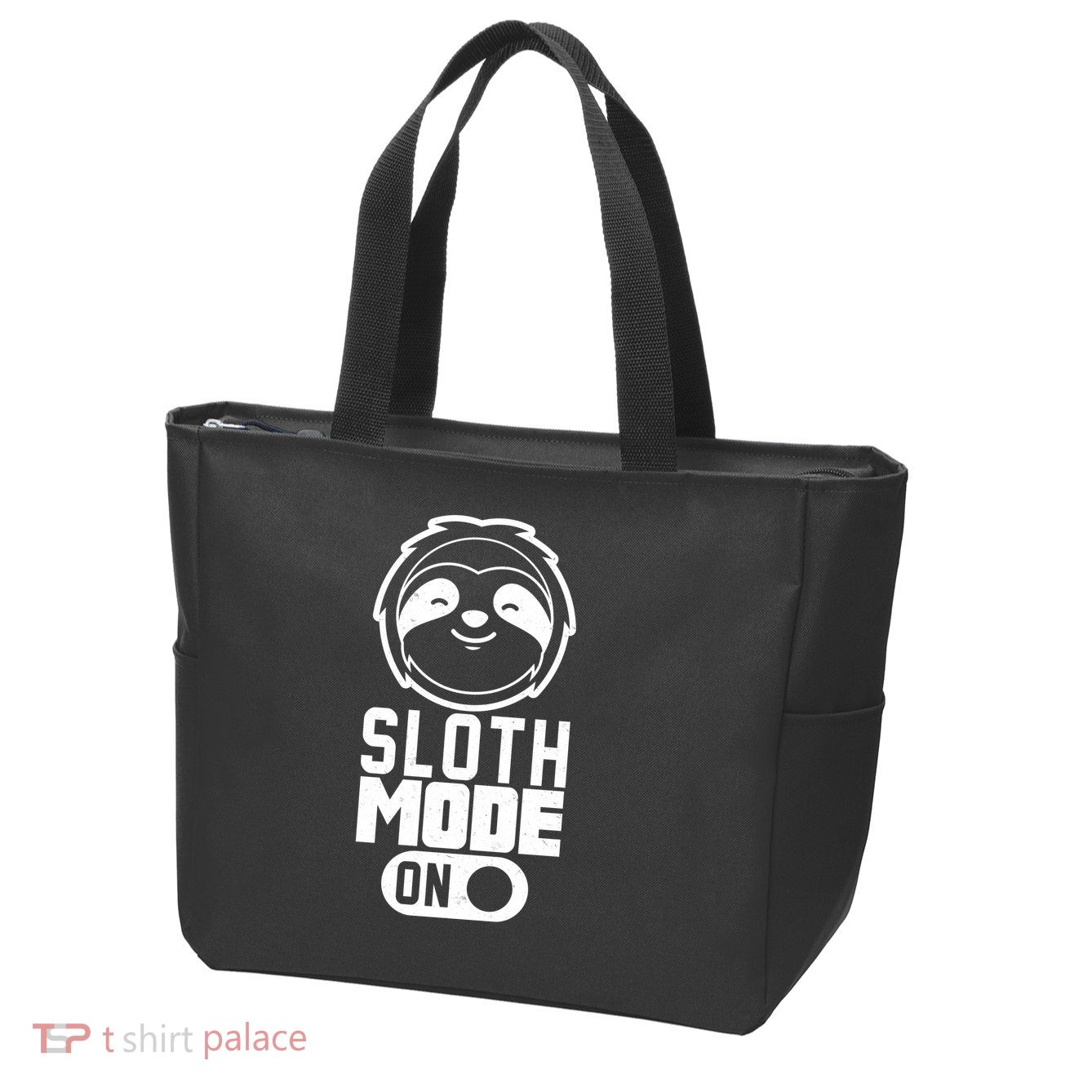 Funny Sloth Mode On Zip Tote Bag