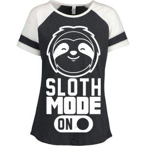 Funny Sloth Mode On Enza Ladies Jersey Colorblock Tee