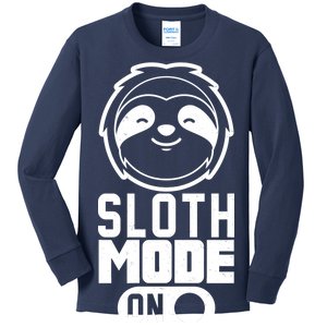 Funny Sloth Mode On Kids Long Sleeve Shirt