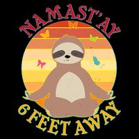 Funny Sloth Namast'ay 6 Feet Away Impact Tech Backpack