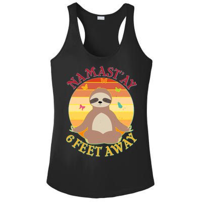 Funny Sloth Namast'ay 6 Feet Away Ladies PosiCharge Competitor Racerback Tank