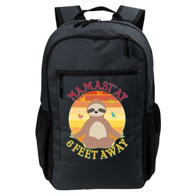 Funny Sloth Namast'ay 6 Feet Away Daily Commute Backpack