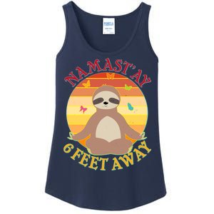 Funny Sloth Namast'ay 6 Feet Away Ladies Essential Tank