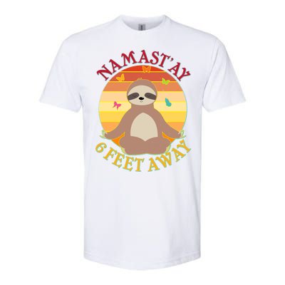 Funny Sloth Namast'ay 6 Feet Away Softstyle® CVC T-Shirt