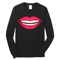 Funny Smile Lips Long Sleeve Shirt