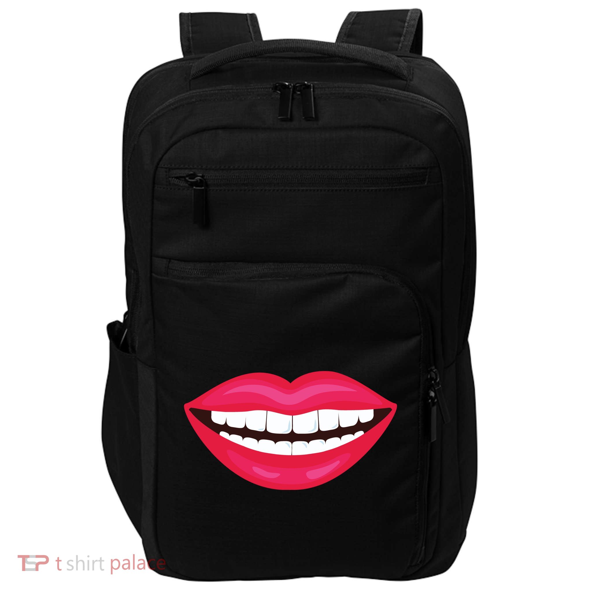 Funny Smile Lips Impact Tech Backpack
