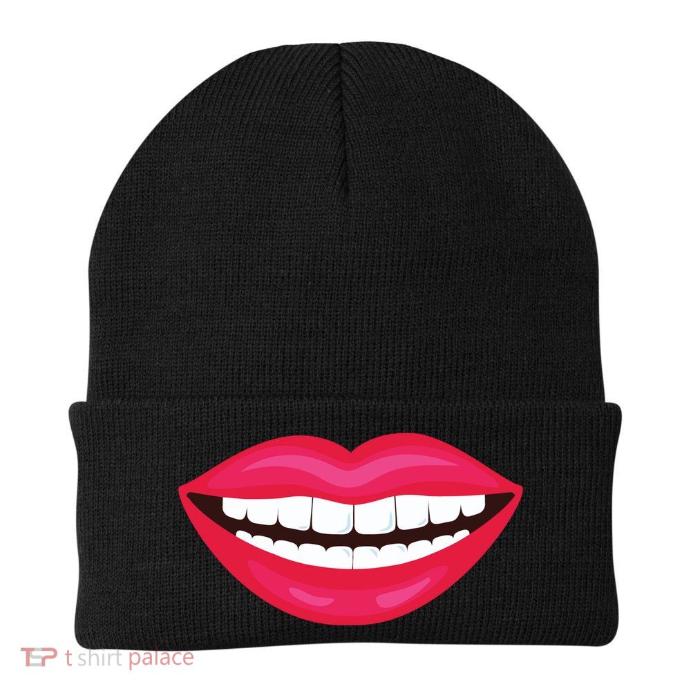 Funny Smile Lips Knit Cap Winter Beanie