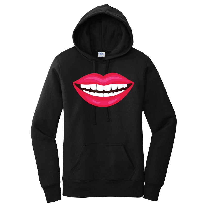 Funny Smile Lips Women's Pullover Hoodie