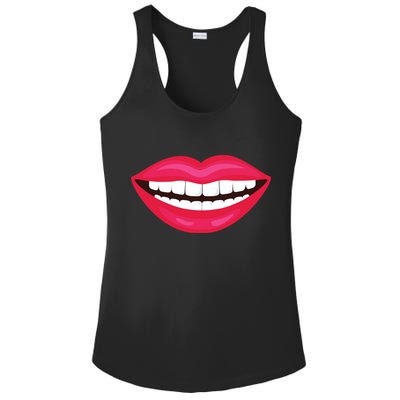 Funny Smile Lips Ladies PosiCharge Competitor Racerback Tank