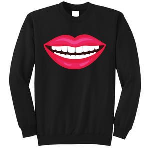 Funny Smile Lips Tall Sweatshirt