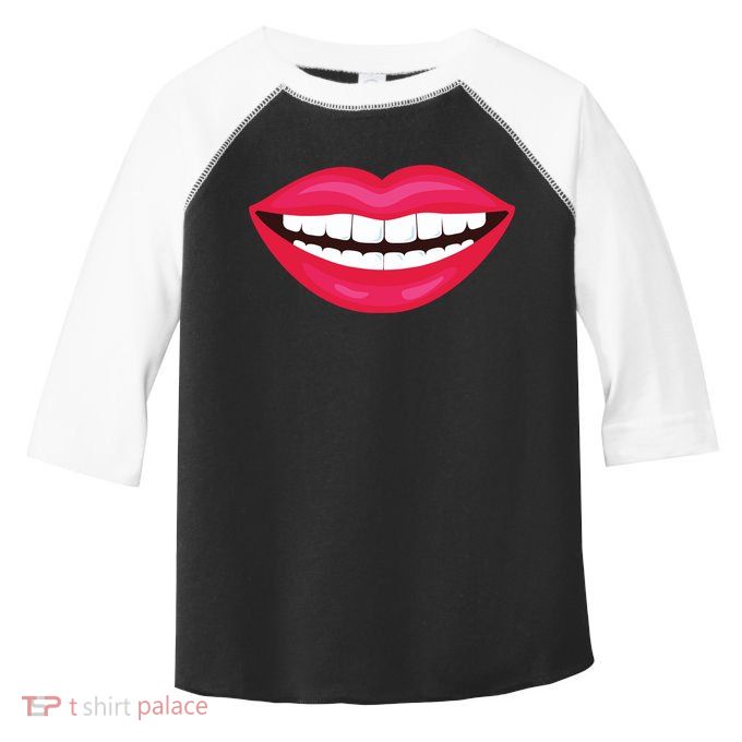 Funny Smile Lips Toddler Fine Jersey T-Shirt