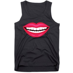 Funny Smile Lips Tank Top