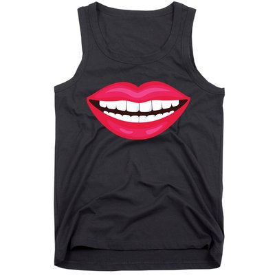 Funny Smile Lips Tank Top
