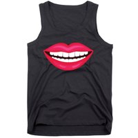 Funny Smile Lips Tank Top