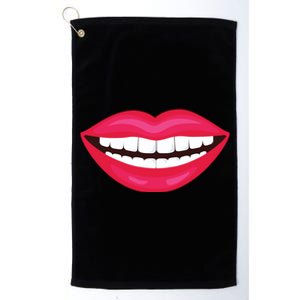 Funny Smile Lips Platinum Collection Golf Towel