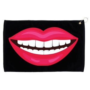 Funny Smile Lips Grommeted Golf Towel