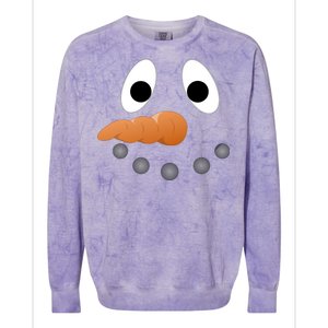 Funny Snowman Face Colorblast Crewneck Sweatshirt