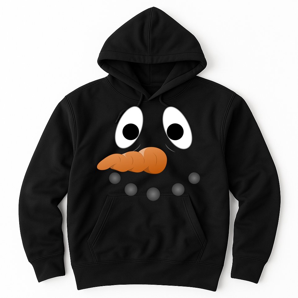 Funny Snowman Face Hoodie