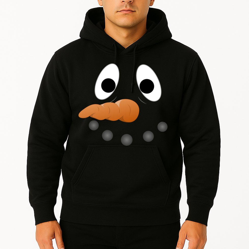 Funny Snowman Face Hoodie