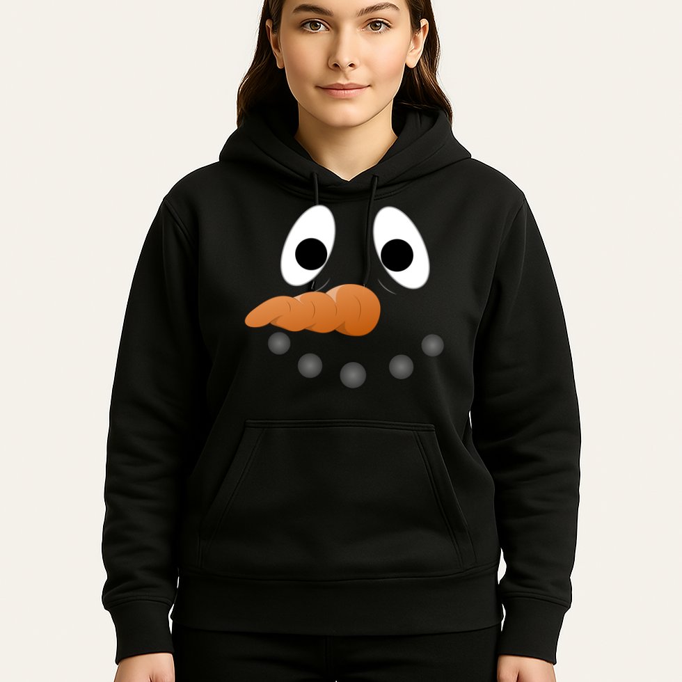 Funny Snowman Face Hoodie