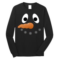 Funny Snowman Face Long Sleeve Shirt