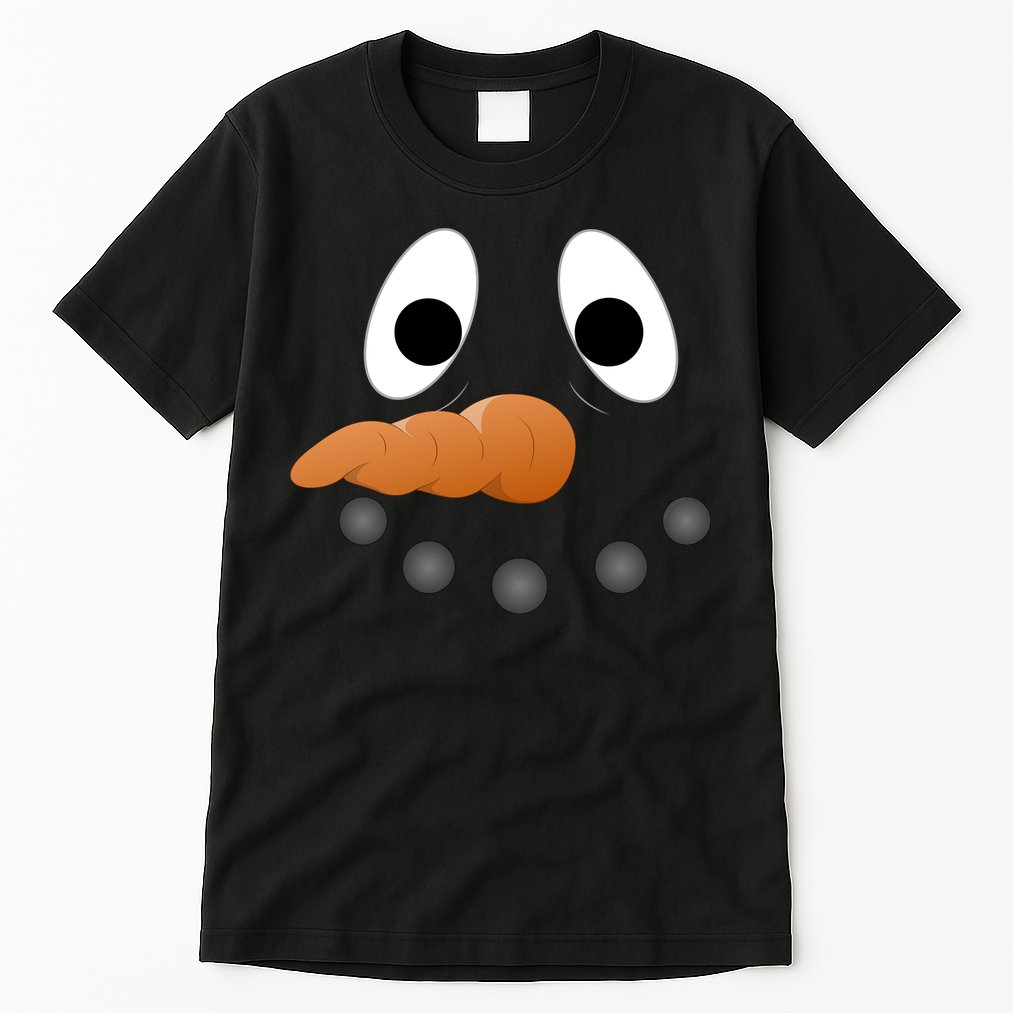 Funny Snowman Face Tall T-Shirt