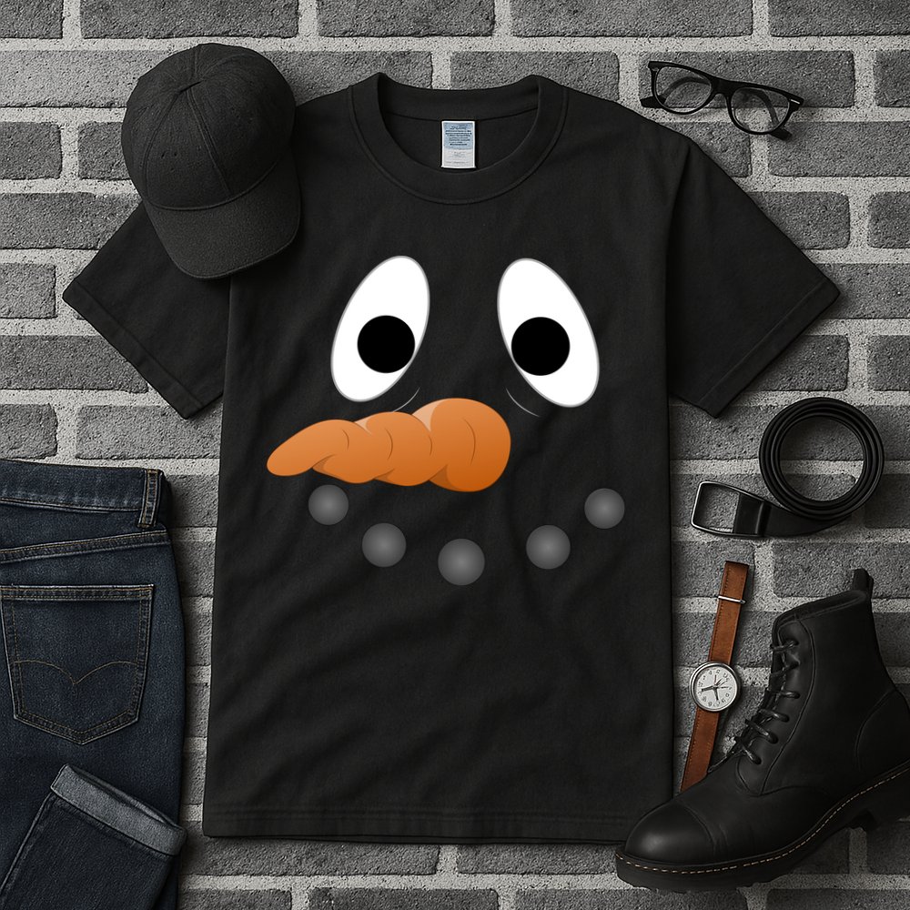Funny Snowman Face Tall T-Shirt