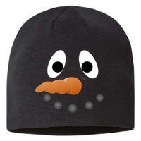 Funny Snowman Face Sustainable Beanie