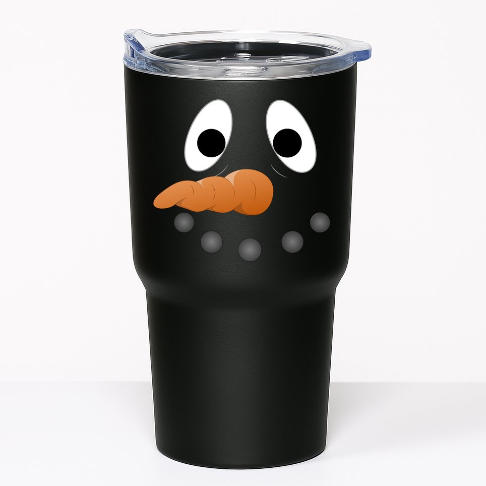 Funny Snowman Face Tumbler