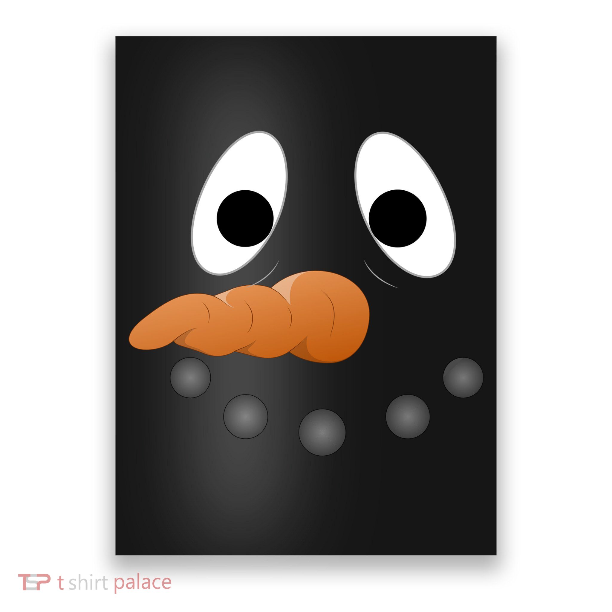 Funny Snowman Face Poster