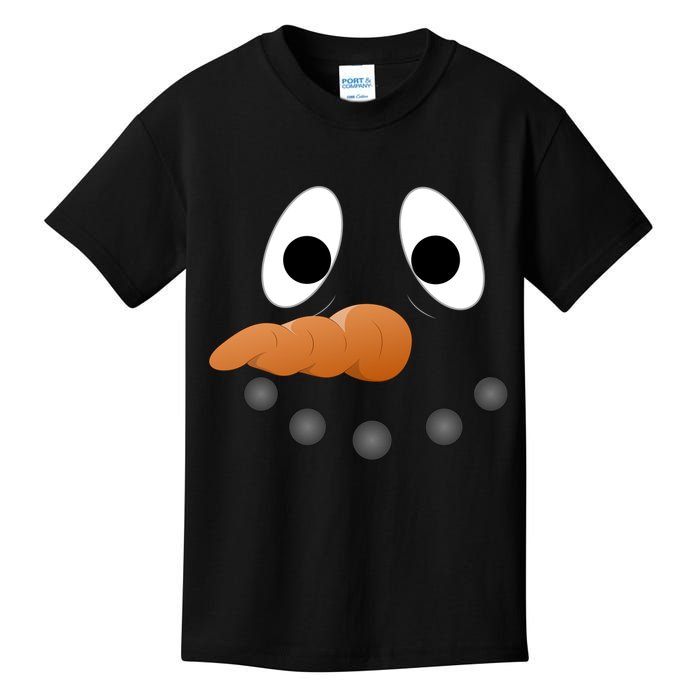 Funny Snowman Face Kids T-Shirt
