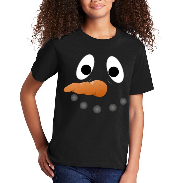 Funny Snowman Face Kids T-Shirt