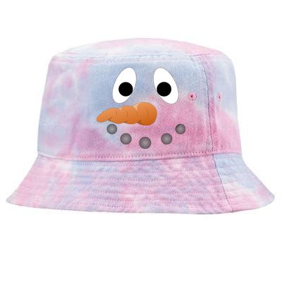 Funny Snowman Face Tie-Dyed Bucket Hat