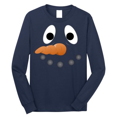 Funny Snowman Face Long Sleeve Shirt