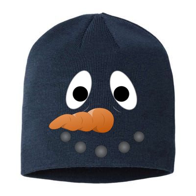 Funny Snowman Face Sustainable Beanie