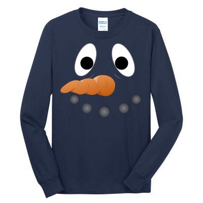 Funny Snowman Face Tall Long Sleeve T-Shirt