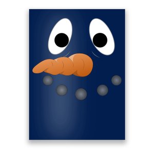 Funny Snowman Face Poster