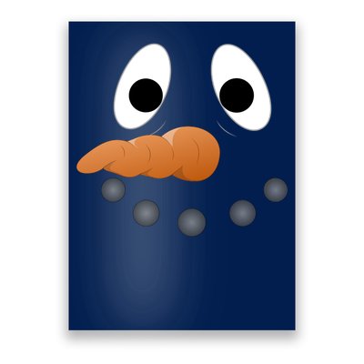 Funny Snowman Face Poster