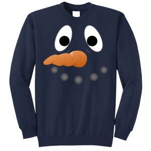 Funny Snowman Face Tall Sweatshirt